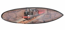 Planche de Surf en Bois Motif Train Pour un Instant 60cm Déco Locomotive Plaque