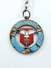 PORTE-CLES - BRET-OIL - Bretocyl Graphite - Huiles, Vintage Métal Émaillé 1960s