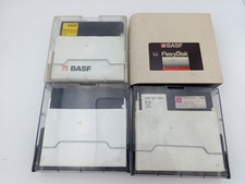 Lot 56 disquettes 5"1/4 BASF et autres – avec boîtiers rigides vintage