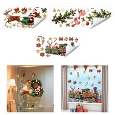 Sticker mural décoratif de Noël en PVC pour salle à manger, cuisine, maisons