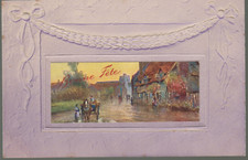 CARTE POSTALE RELIEF GAUFREE