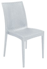 CHAISE BISTRO ROTIN BLANC