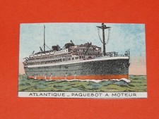 CHROMO 1934-1939 SANS MARQUE BATEAUX PAQUEBOT TRANSATLANTIQUE A MOTEUR