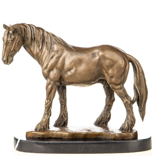Sculpture cheval bronze sur - en,