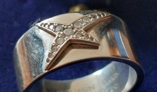 Bague or blanc 750 et diamant