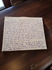Lettre manuscrite mère d'Yvette 1918 - Correspondance intime guerre vintage