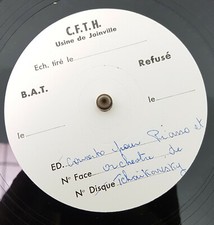 TEST-PRESSING - WAYENBERG - TCHAIKOVSKY piano concerto no.1 DUCRETET LP EX+