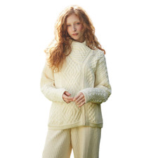 Women's Aran Cable Knit Side