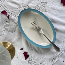 Ravier petit plat faïence ancienne Boch et Frères Kéralux bleu ACC-7533