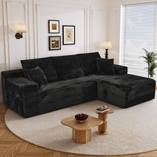 Stylish Black L-Shaped