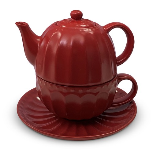 Théière tasse soucoupe en - théière, et