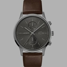 Montre Homme Lacoste Multi-Cadrans - Madrid 2011066 Cuir Marron et Cadran Noir