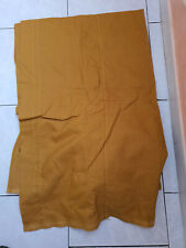 LOT 2 MORCEAUX DE TISSU MOUTARDE - PIECES DE TISSU - TBE - COTON  2 M + 1.48 M