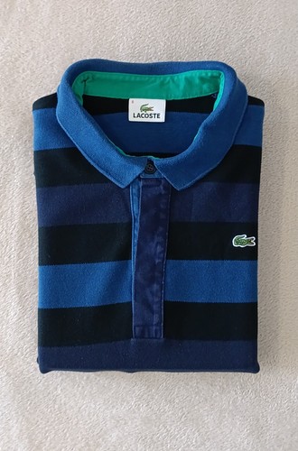 Polo lacoste vintage bleu - polo,