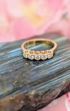 Bague or demi tour américain