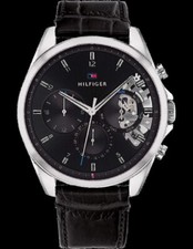 Montre Homme Tommy Hilfiger 1710449 Squelette bracelet cuir noir