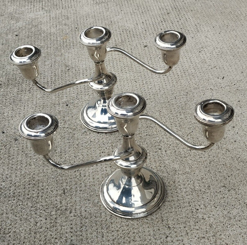 Paire chandelier argent - , leste