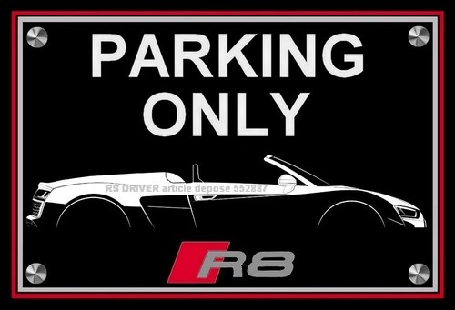 Plaque parking only audi - parking,