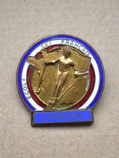 Insigne, broche ESF école de ski Français " Lamoura " FIA Lyon