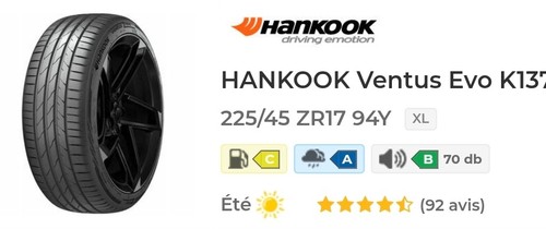 Pneu été neuf hankook - 2,