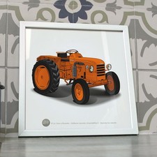 Poster Tracteur D22 orange
