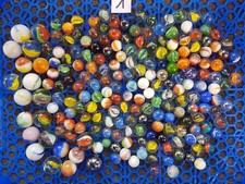 Lot ancienne bille en verre calot boulet ancien jeux cours d'école jouet vintage