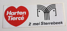ANCIEN STICKER AUTOCOLLANT HARTEN TIERCE 2 MEI STERREBEEK