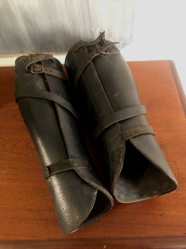 Paire guêtres cuir - paire, de