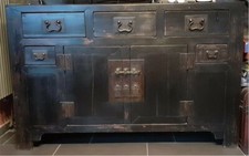 Buffet chinois ancien en orme massif du Tianjin 144x93x53cm (Lxhxp)
