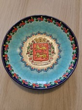 CÉRAMIQUE ÉMAUX DE LONGWY ASSIETTE BLASON NORMANDIE MADE IN FRANCE 