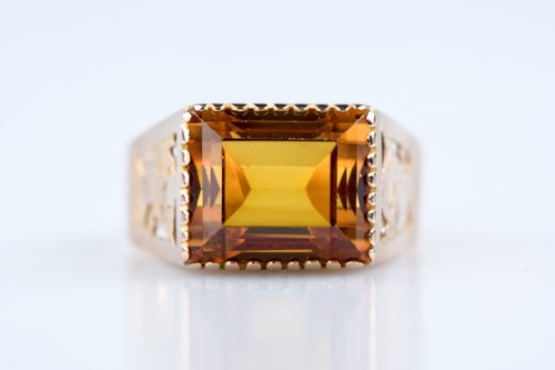 Bague citrine rose - bague,