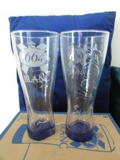 lot de 6 verres à bière 1664 pied bleu 25cl dans leur carton d'origine