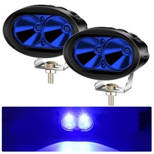 Feux Additionnels Moto20W Phare LED Moto Avant Ronde Phare de Travail Feux Br...