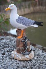 ME0976 FIGURINE STATUETTE MOUETTE  BOLLARD  OISEAU MARINE MER BRETAGNE  SEAGULL