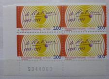 france.bloc de 4 numéroté du