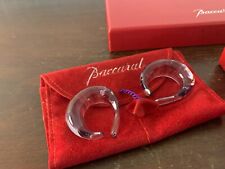 2 paires boucle d'oreille créole violet cristal de Baccarat (prix pour 1 paire)