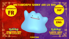 Pokémon Ecarlate/Violet : Métamorph Shiny 6IV LV100 + Objet Master Ball