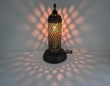 BOUGEOIR VEILLEUSE ÉCLAIRAGE DÉCORATIF  PHOTOPHORE ANCIEN EN LAITON H.  27,5 CM