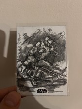 2025 Topps Chrome Star Wars Speeder Trooper Sketch Card 1/1  Kevin Scott Jacobs