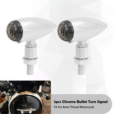 2pcs 10mm Moto Chrome Bullet