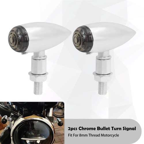 2pcs 10mm moto chrome - moto, bullet