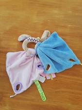 Doudou Et Compagnie Chien Lapin Poignée GM Rose Bleu Beige violet Tatoo Anneau 