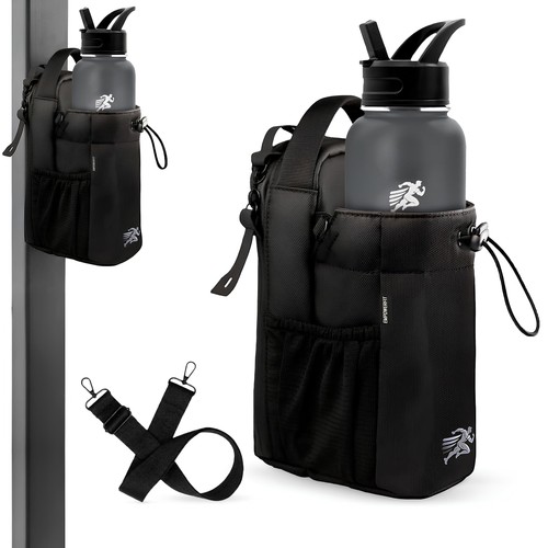 Magnetic gym water bottle bag - water,
