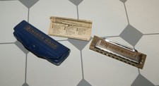 HARMONICA 10 trous BLUES HARP de HOHNER   ÉTUI + NOTICE en la A
