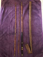 Belle canne à pêche en bambou fin du 19eme siècle - dans sa housse d'origine