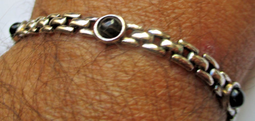 Bracelet couleur argent maille