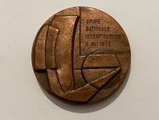 Médaille Sportive Coupe Nationale Interfinances 1975 Cuivre (112-11/P109/A6-20)