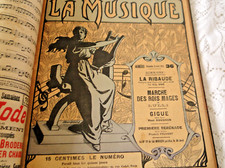 Livre reliure de 14 revues mensuelles LA MUSIQUE partitions piano paroles
