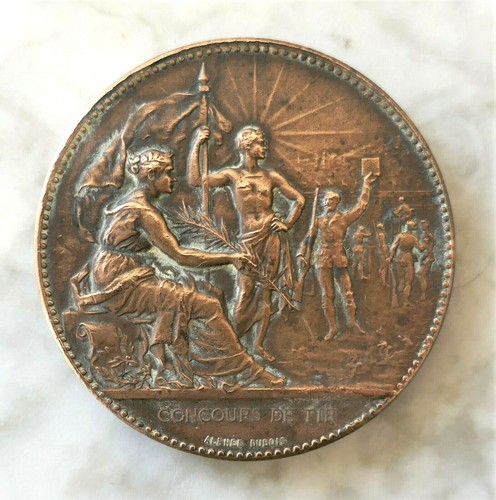 Medaille bronze signee - en,