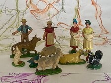 QUIRALU ENSEMBLE DE 4 PERSONNAGES ET 7 ANIMAUX DE LA F ERME
